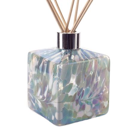 Amelia Art Glass Turquoise & White Square Reed Diffuser Gift Set  Extra Image 1 Preview